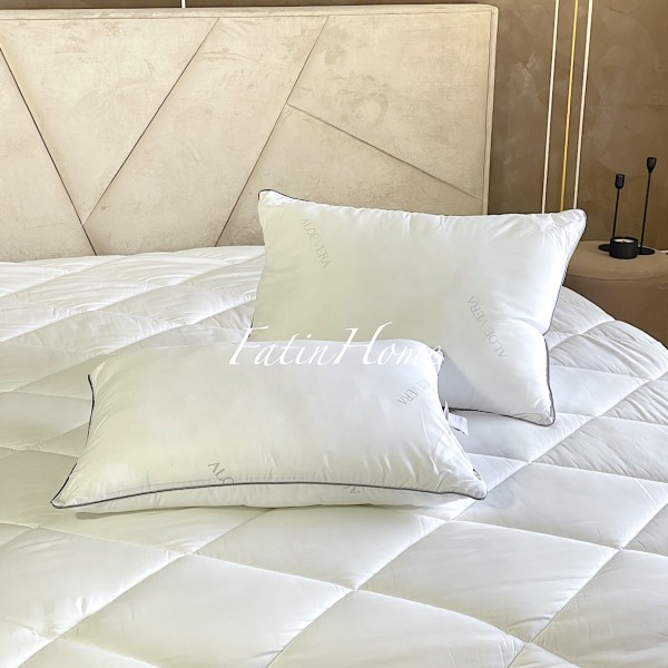 Подушка гіпоалергенна Issimo Home Aloe Vera Nano Yastic Мікрогель / 50x70 см / Білий